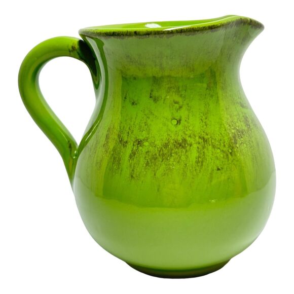 MCM De Silva Ceramiche Italian Vibrant Green Pitcher - Picture 2 of 9